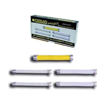 Kit raccordi flessibili inox 3/4” per caldaia - ECOCALORE