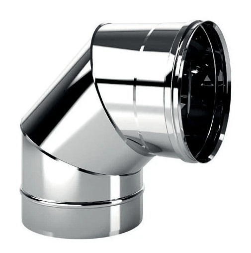 Curva 90° Tubo Canna Fumaria Diametro 80 - ECOCALORE