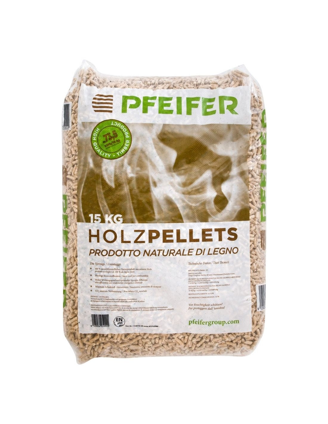 Pellet Pfeifer 15 kg 100% abete – Alta resa
