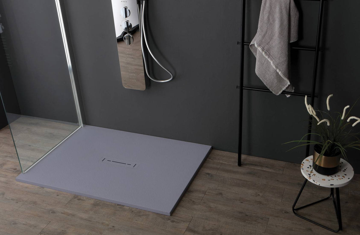 Piatto doccia Ardesia Plus 2,6cm grigio matt 90x70cm