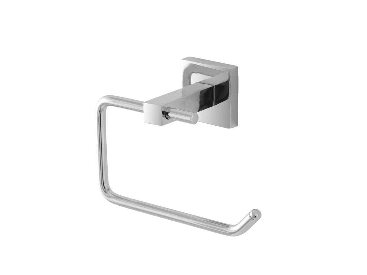 Portarotolo a muro in cromo, design elegante e funzionale per il bagno - Serie Rock