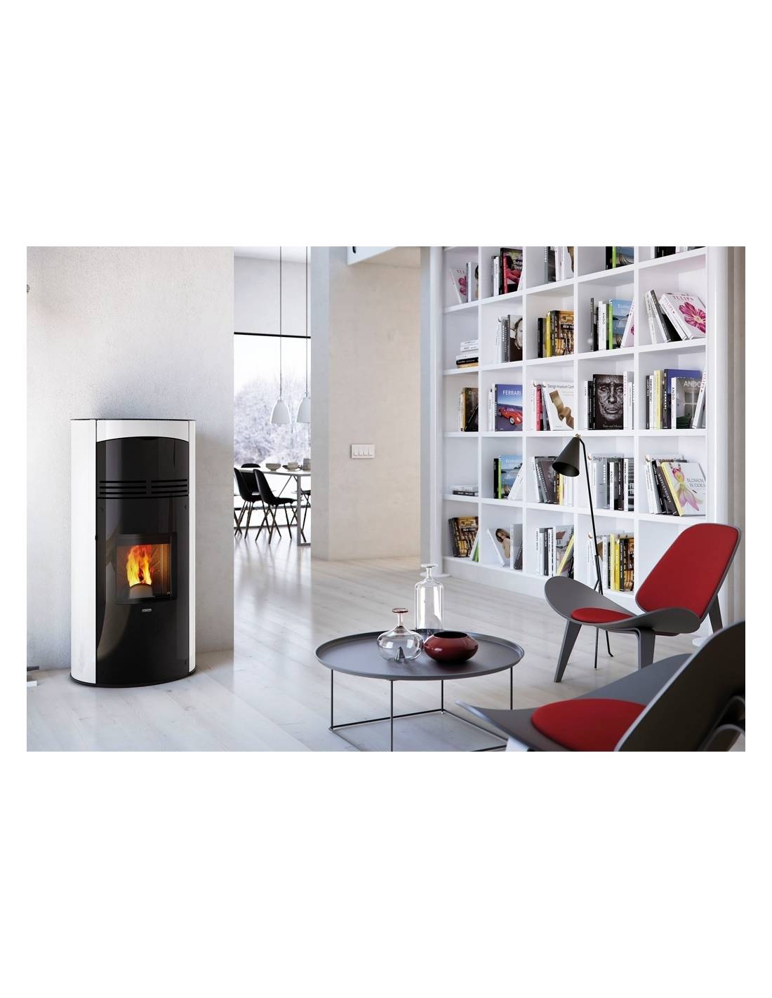 Stufa a Pellet Dal Zotto Modello Azzurra 9,6 kw Bianca