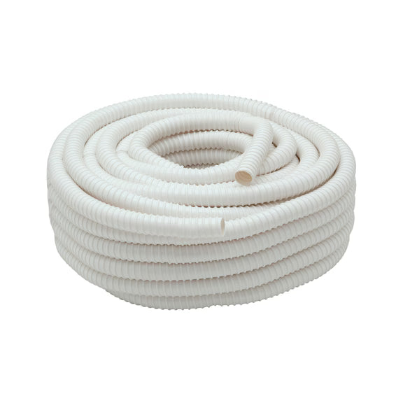 Tubo Corrugato Condensa Climatizzatore 20 mm 30 m Bianco