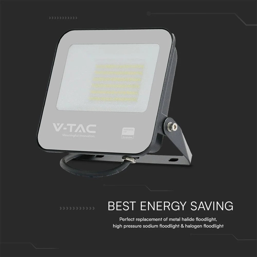 Faro LED 50W Samsung 4000K IP65 Nero V-TAC da Esterno