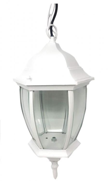 Lanterna Da Soffitto Sospensione  Con Catena Lampada Giardino Attacco E27/Bianco