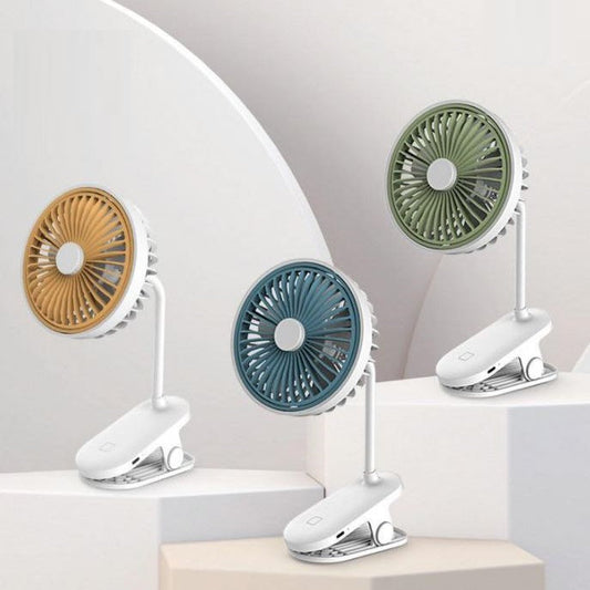 Ventilatore Mini Ricaricabile A Morsetto Clip Portatile Da Viaggio Tavolo - 5236