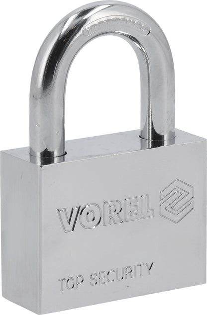 Lucchetto Vorel 77005 in Ghisa Rivestita 50 mm – Staffa Temprata, 4 Chiavi