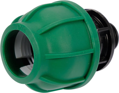Adattatore Maschio per Tubi PE 25 mm x 1/2 Pollici – A Compressione, Polipropilene 10 BAR FLO