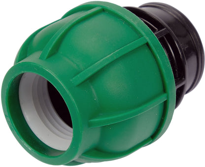 Adattatore Femmina per Tubi PE 32 mm x 1 Pollici – Raccordo a Compressione, Polipropilene 10 BAR FLO