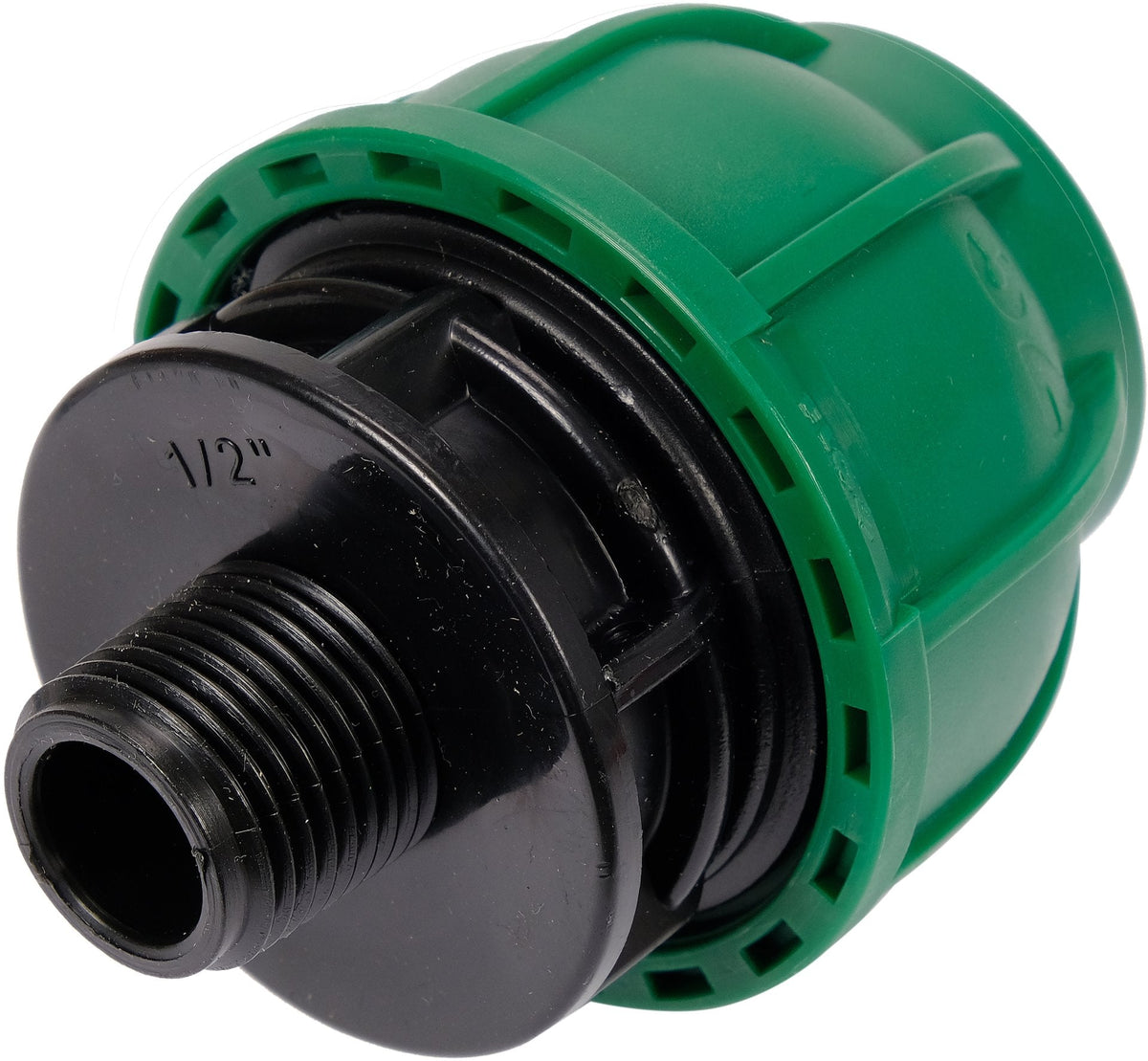 Adattatore Maschio per Tubi PE 32 mm x 1/2 Pollici – Raccordo a Compressione in Polipropilene 10 BAR FLO