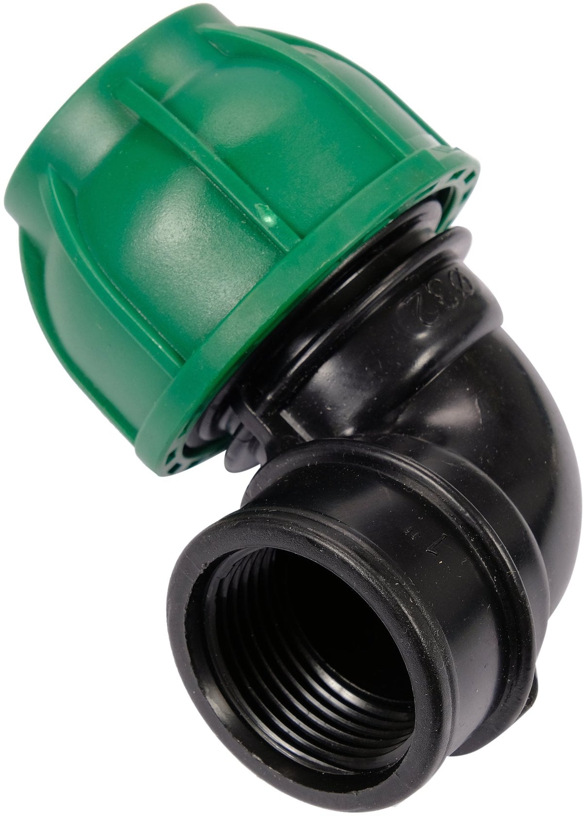 Gomito 90° per Tubi PE 32 mm x 1 Pollice Femmina – a Compressione, Polipropilene 10 bar Flo