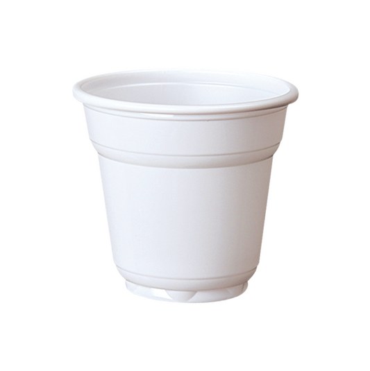 100 Bicchieri caffè 88 cc in plastica bianco - ECOCALORE