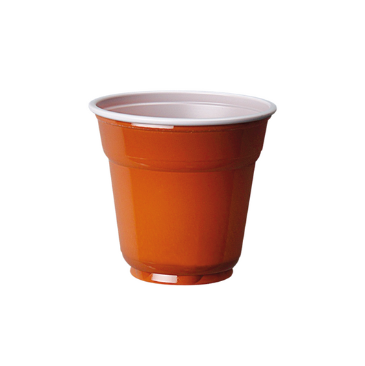 100 Bicchieri caffè 88 cc in plastica marrone - ECOCALORE