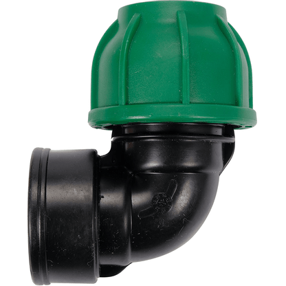 Gomito 90° per Tubi PE 25 mm x 1 Pollice Femmina – a Compressione, Polipropilene 10 bar Flo