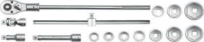 Set Chiavi a Bussola 3/4 Pollici Professionale 15 Pezzi Acciaio CrV Officina