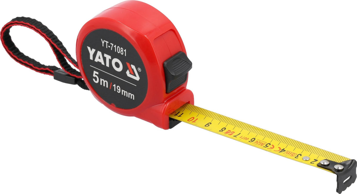 Metro a Nastro Yato YT-71081 5 m × 19 mm – Acciaio, Classe II