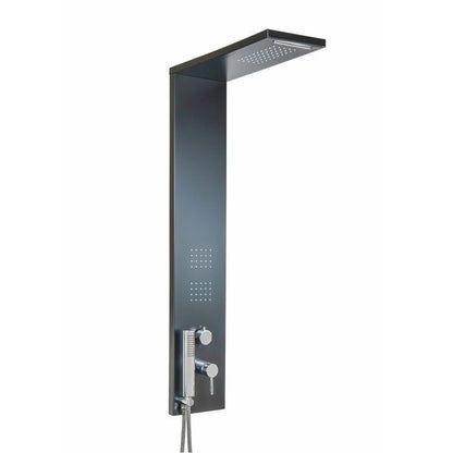 Colonna Doccia Idromassaggio Nero in Alluminio Mod. Trend Metaform