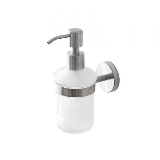 Dosasapone in acciaio satinato, design moderno e pratico per il bagno - Linea City