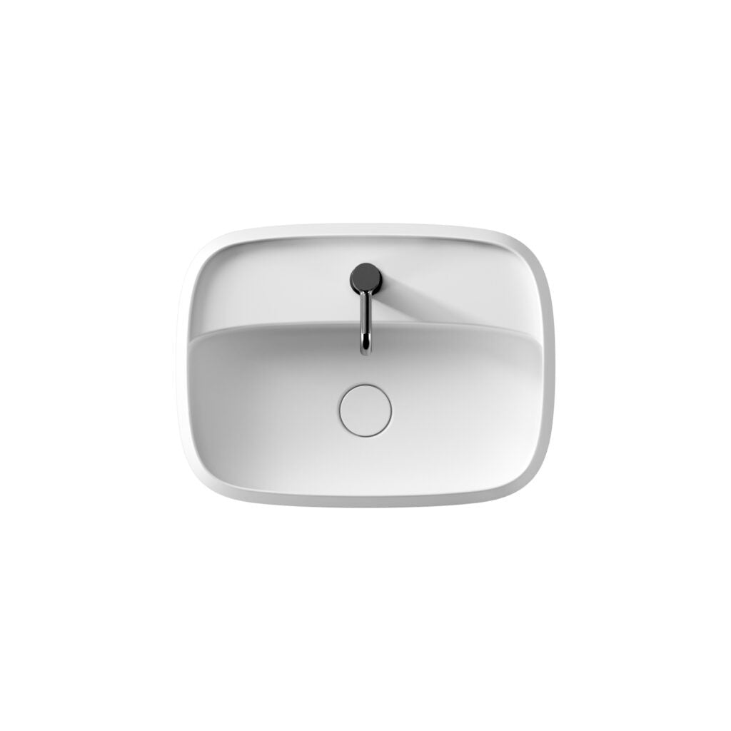 Lavabo da appoggio in ceramica Bianco lucido 60 x 45 cm Serie NUR Alice ceramica