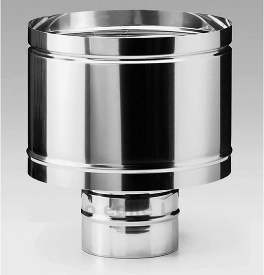 Cappello Tubo Canna Fumaria Antivento Maschio Diametro 80 - ECOCALORE