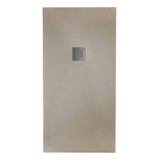 Piatto doccia effetto pietra 70x160 Tortora marmoresina pieno Piletta inclusa
