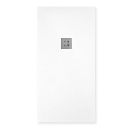 Piatto doccia effetto pietra 70x170 Bianco marmoresina pieno piletta inclusa