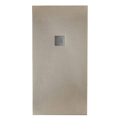 Piatto doccia effetto pietra 70x180 Tortora marmoresina pieno Piletta inclusa