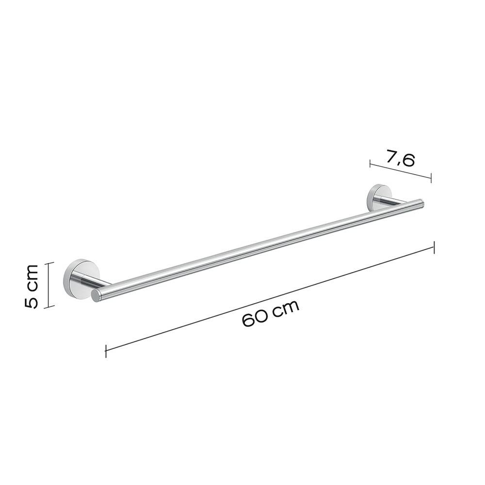 Portasalviette a muro GEDY linea Eros da 60cm colore Cromato