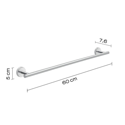 Portasalviette a muro GEDY linea Eros da 60cm colore Cromato