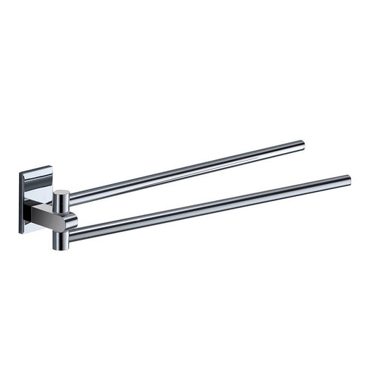 Portasalviette doppio a snodo Gedy Maine 36 cm cromato, in acciaio inox e Cromall
