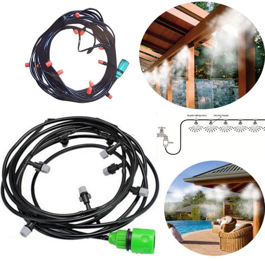 Kit Nebulizzatore Ad Acqua Nebulizzazione Gazebo Ombrellone Giardino Rinfresca
