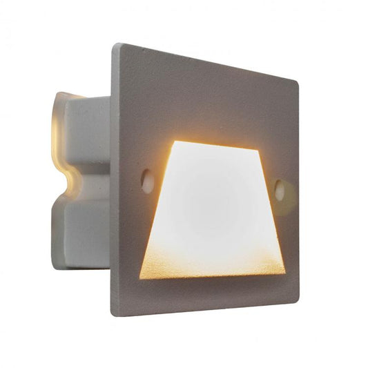 Faretto Segnapassi Ip65 Led 3W Incasso Scatola 503 X Scale Giardino 3000K/Grigio
