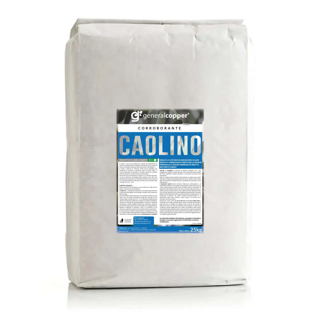 Caolino corroborante potenziatore difese naturali MOSCA DELL'OLIVO 25 kg