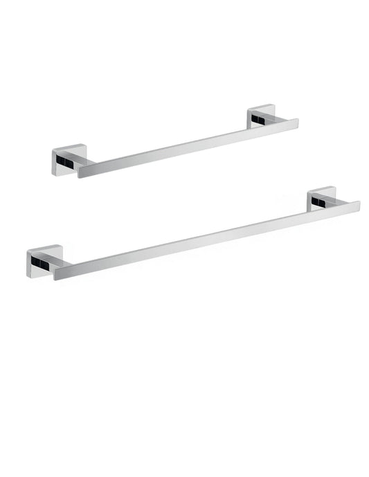 Set 2 portasalviette Gedy Atena cromati, 35 e 60 cm, in acciaio inox e Cromall