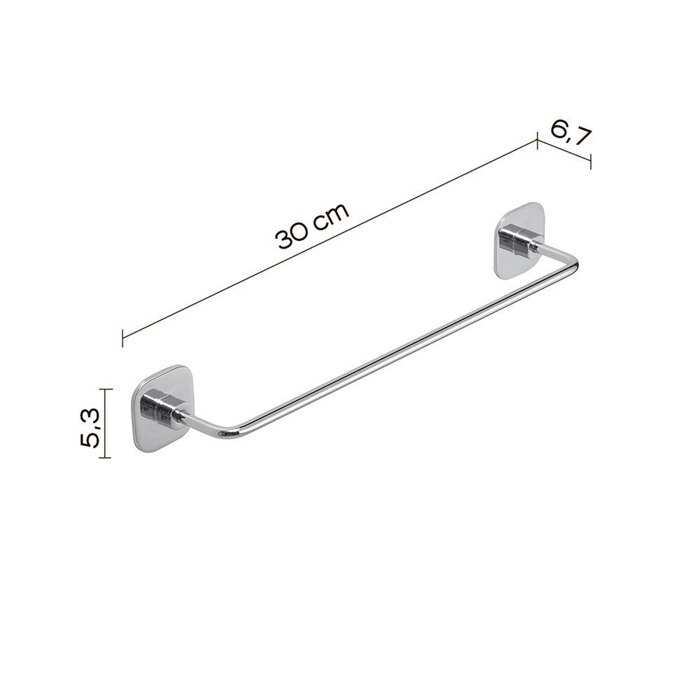 Set 2 portasalviette Gedy Teide cromati, 30 e 60 cm
