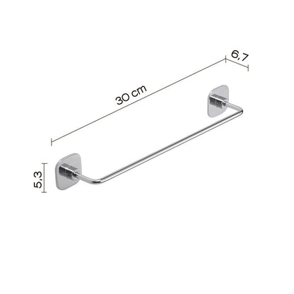 Set 2 portasalviette Gedy Teide cromati, 30 e 60 cm