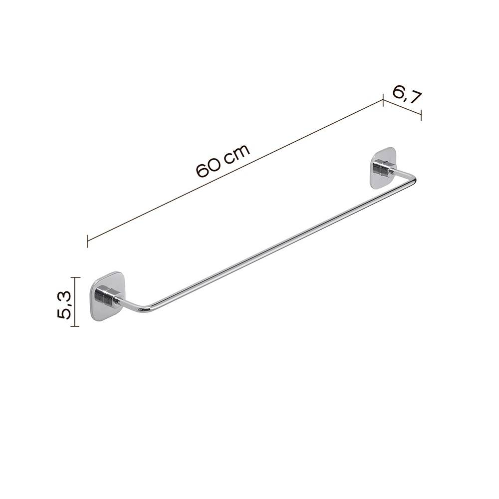 Set 2 portasalviette Gedy Teide cromati, 30 e 60 cm