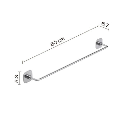 Set 2 portasalviette Gedy Teide cromati, 30 e 60 cm