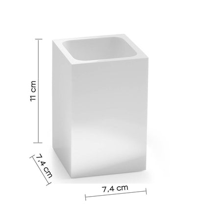 Set portaspazzolini / dosasapone d' appoggio Gedy linea Sofia bianco