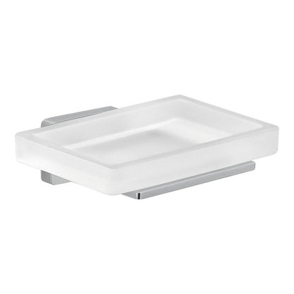 Set portaspazzolini, dosasapone e portasapone da muro Gedy linea Atena cromato