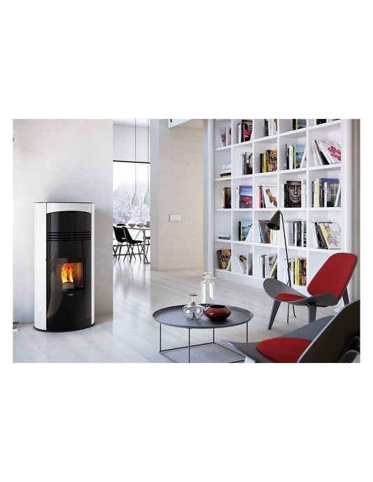 Dal Zotto Pellet Stove Model Azzurra 9.6 kw White