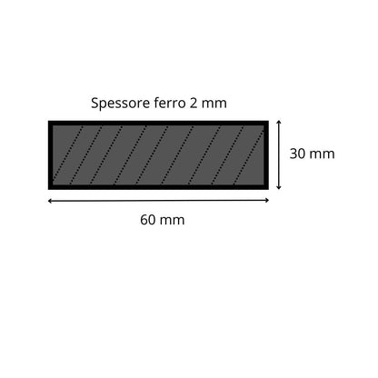 Tubolare in ferro 60x30