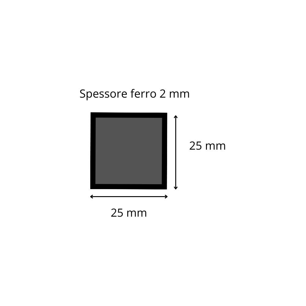Tubolare ferro 25x25