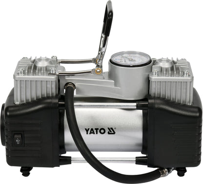 Gonfiatore Auto Yato 12V 250W 10 Bar Bicilindrico con LED