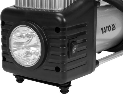 Gonfiatore Auto Yato 12V 250W 10 Bar Bicilindrico con LED